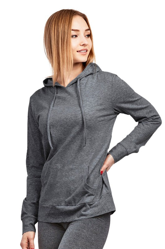 Charcoal Daily Grind Essential Cotton Pullover Hoodie — side view