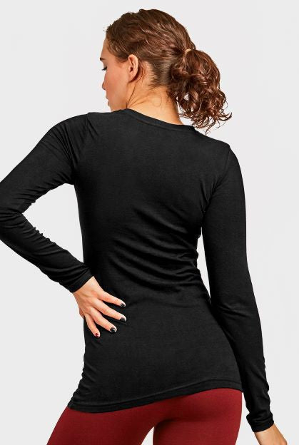 Cotton Long Sleeve Crewneck Shirt — 4 Color Pack