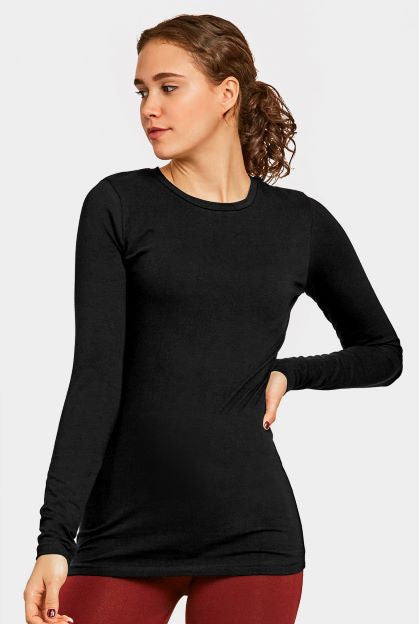Daily Grind Essential Cotton Long Sleeve Crewneck Tee
