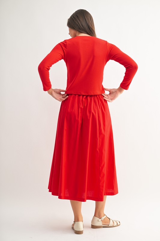 More Than Rubies midi skirt & cardigan set