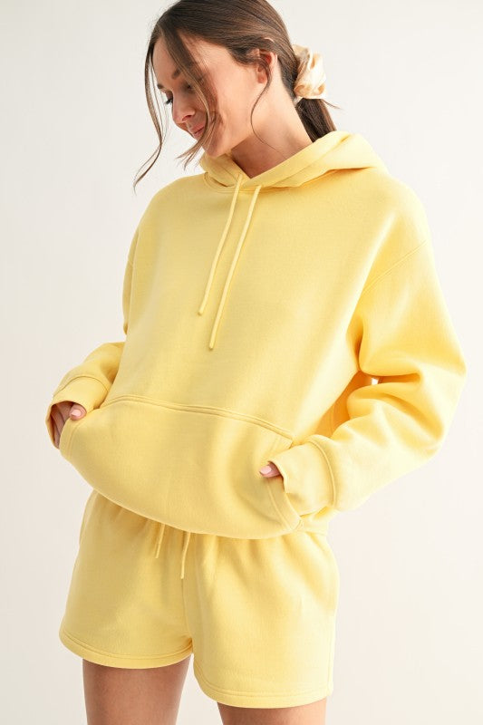 Soar On Wings 2-Piece Hoodie Sweatshirt + Shorts Set