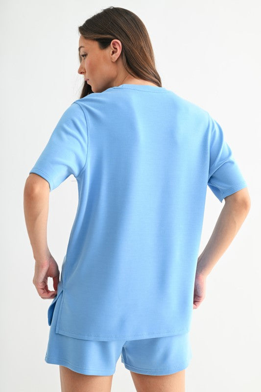 Never Faint 2-Piece Oversized Crewneck Top + Shorts Set