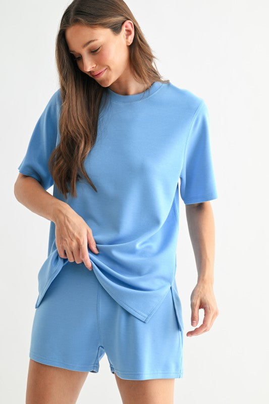 Never Faint 2-Piece Oversized Crewneck Top + Shorts Set