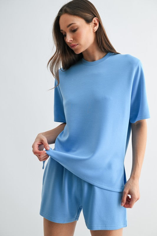Never Faint 2-Piece Oversized Crewneck Top + Shorts Set