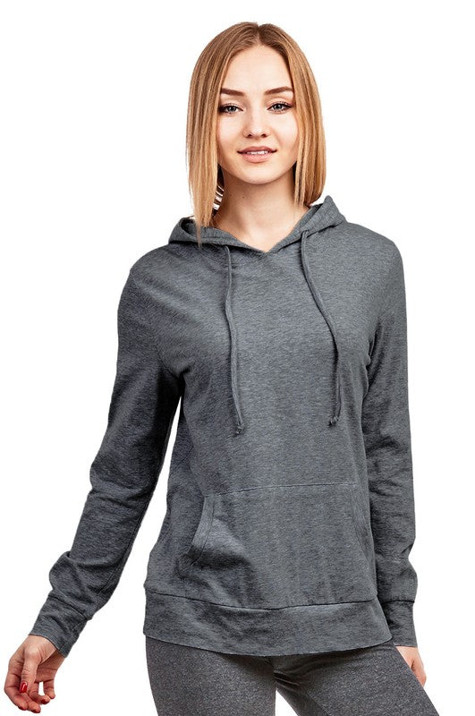 Charcoal Daily Grind Essential Cotton Pullover Hoodie — front view
